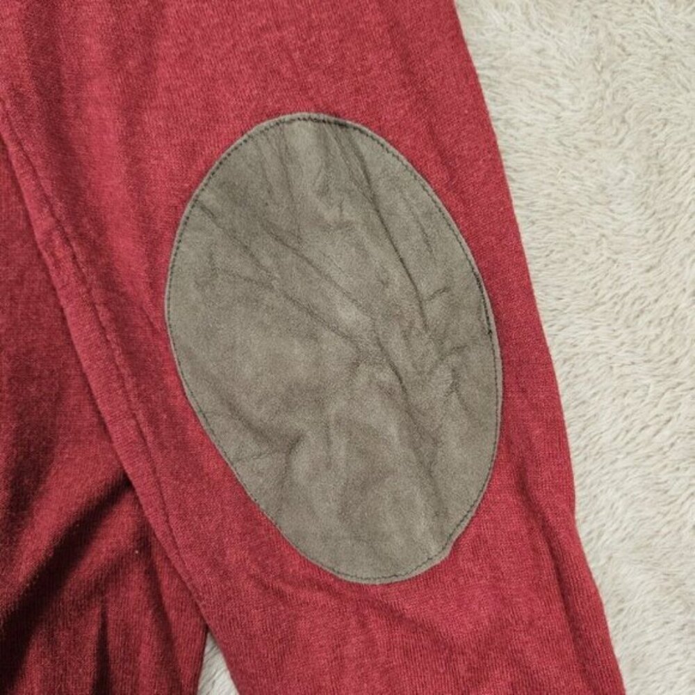 Massimo Dutti Cotton Silk Cashmere Sweater V-Neck Red Long Sleeve Knit Men's M - Picture 9 of 10